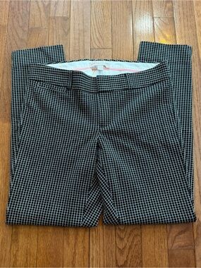 Banana Republic Black and White Grid Trousers